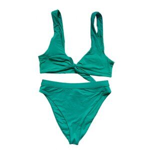 Dippin Daisy's Green High Waisted Bikini Size Small